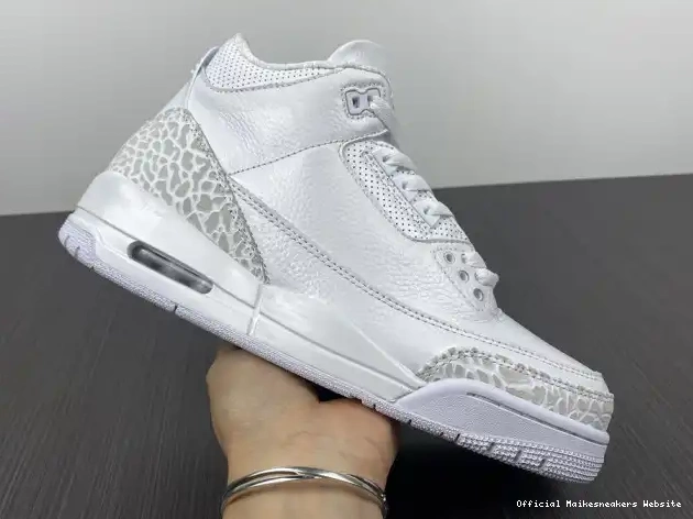 Official Maikesneakers White' Retro Jordan 3 'Triple 429487-111 Air PS 0504